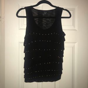 A.N.A. Black Layered Tank | MP